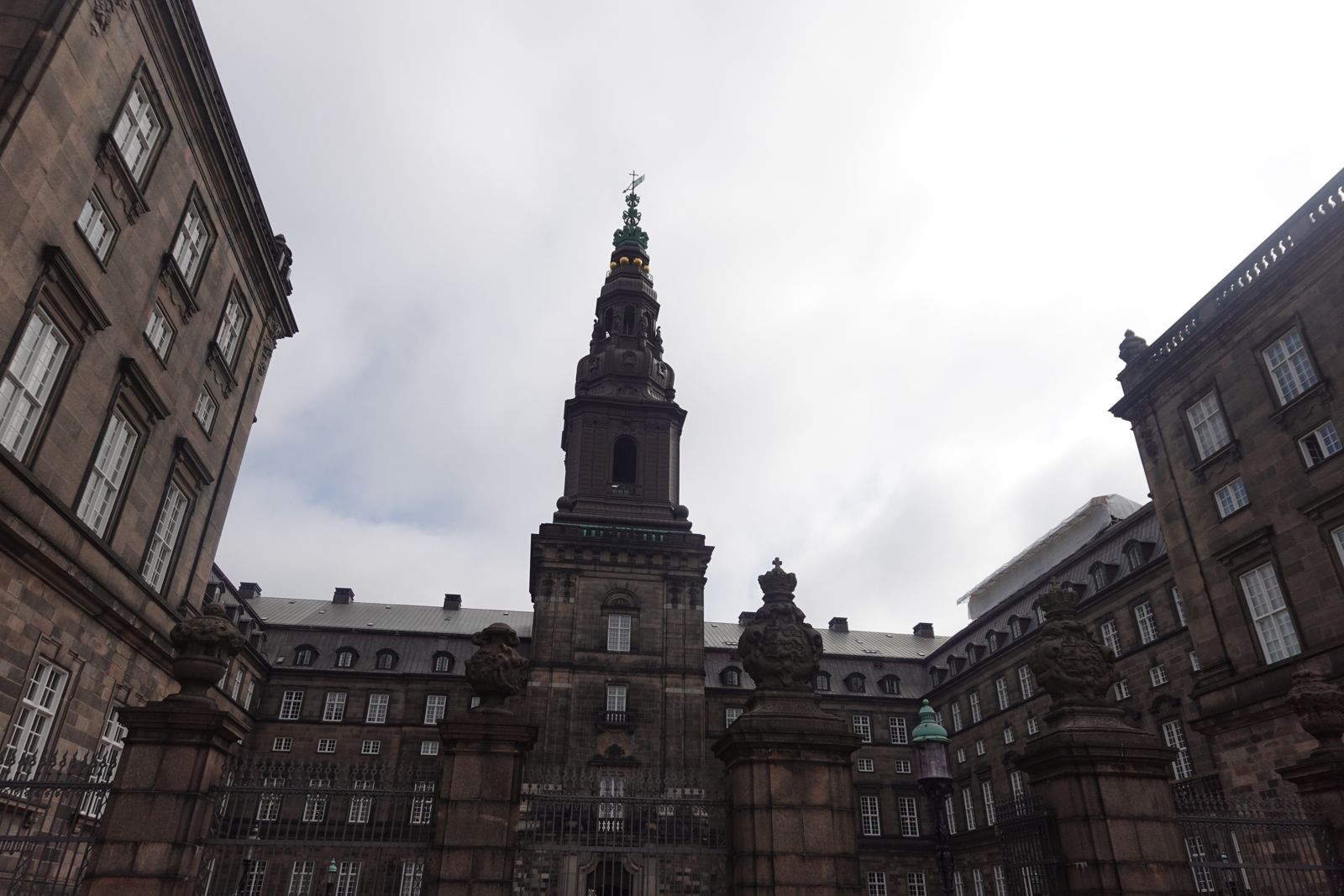 Spire and facade of Christiansborg Palace